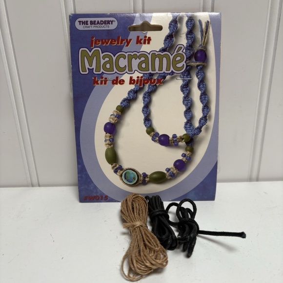 Vintage Y2K Macrame Jewelry Kit #W015 1998 Choker Necklace Anklet Bracelet - Picture 1 of 4